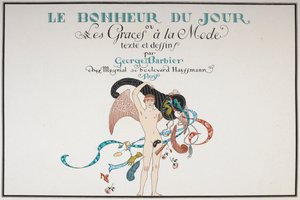 イラスト入りのタイトルページ。 裸の男性像。 作： Georges Barbier