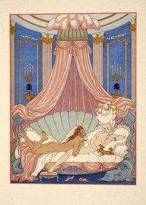 Pierre Choderlos de Laclos (1741-1803) pub による「Les Liaisons Dangereuses」のイラスト。 1934年（ステンシルプリント）