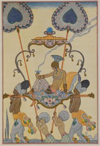 インド。 ごみで運ばれる人物。 作： Georges Barbier