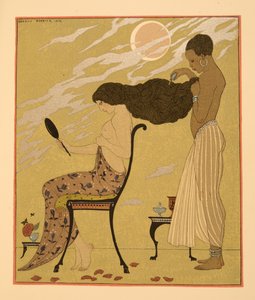 I Sing my Flesh & my Life、「Les Chansons de Bilitis」のイラスト、Pierre Louys 作、パブ。 1922年（ステンシルプリント） 作： Georges Barbier