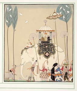 Personages de Comedie の La Belle Missous、パブ。 1922年（ステンシルプリント） 作： Georges Barbier
