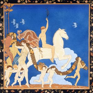 ホワイトホース、1917-1920年頃（ステンシル） 作： Georges Barbier