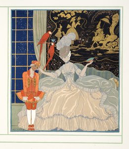 Personages de Comedie の伯爵夫人、パブ。 1922年（ステンシルプリント） 作： Georges Barbier