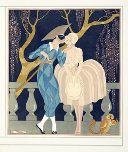 ラ フィネット、Personages de Comedie のパブ。 1922年（ステンシルプリント）