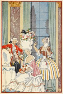 La France au 18me siècle. 18世紀のフランス貴族。 作： Georges Barbier