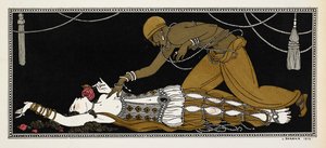 シェヘラザードの黄金の奴隷としてのニジンスキー、1888年にニコライ・リムスキー=コルサコフによって作曲された交響曲。 作： Georges Barbier