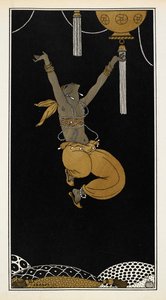 1888年にニコライ・リムスキー=コルサコフが作曲した交響組曲、シェヘラザードの黄金の奴隷としてのニジンスキー。