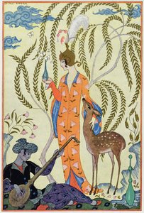 ペルシャ、「The Art of Perfume」のイラスト、パブ。 1912年（ポチョワールプリント） 作： Georges Barbier