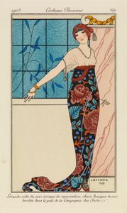コスチューム・パリジェンヌ」のプレート 作： Georges Barbier