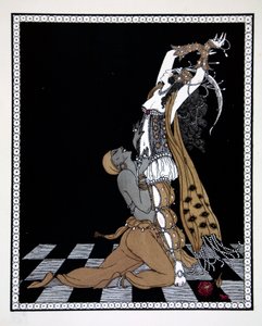 シリーズ「ヴァスラフ・ニジンスキーのダンスのデザイン」（1889-1950）からのシェヘラザード。 ジョルジュ・バルビエ (1882-1932)、ポショワール版画 作： Georges Barbier