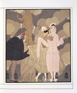 サプライズ（紙に水彩） 作： Georges Barbier
