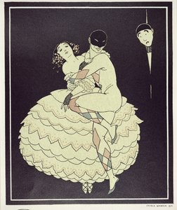 1910年のFokineの「Carnaval」でパブ。 1914（ポキアプリント） 作： Georges Barbier