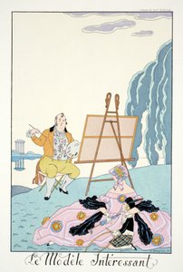 「ファルバラスとファンフルーシェ、現在、過去、未来のモードの年鑑」からの興味深いモデル 作： Georges Barbier