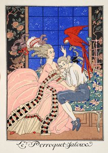 嫉妬深いオウム 作： Georges Barbier