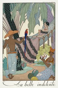 怠惰な美しさ (ポチョワール プリント) 作： Georges Barbier