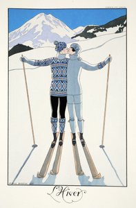 冬、「ファルバラスとファンフルーシェ、現在、過去、未来のモードの年鑑」より 作： Georges Barbier