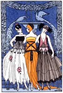 三美神、c。 1920年（彫刻） 作： Georges Barbier