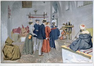 タンジールの刑務所のエントランスホール、1900年頃（カラーリトグラフ） 作： Georges Bertin Scott