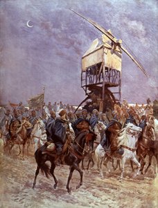 フランドルで戦うフランス植民地軍のモロッコ兵 作： Georges Bertin Scott