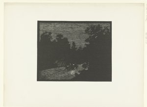 夜の馬車のある風景 Voiture dans la nuit レプルーヴ（シリーズタイトル） 作： Georges Charles Victor Léopold Hugo