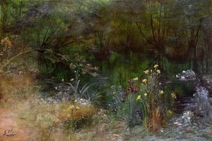 ナイアズのいる湖 作： Georges Clairin