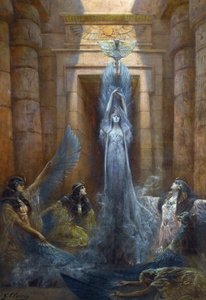 Neith（またはNeit）-神女Neith p- Georges Clairin（1843-1919）の絵画、-キャンバスに油彩 作： Georges Clairin