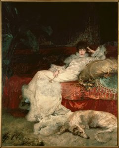 サラ・ベルナール- G.クレインによる絵画 作： Georges Clairin