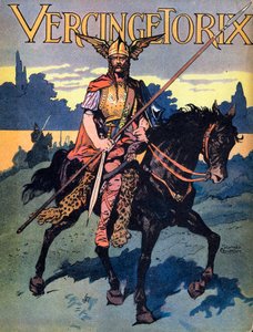 ウェルキンゲトリクスの肖像 (紀元前 80 年頃 - 紀元前 46 年頃) 戦士であり、ガリア人のアルヴェルネス族の指導者」「We-Gires-Nationals」 作： Georges Conrad
