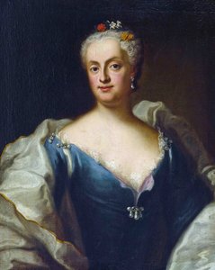 Marie-Anne de Saxe - (Marie Anne de Saxe) - ザクセンのマリア アンナ ソフィア、バイエルン選帝侯 (1728-1797) - ジョージ デスマレ (1697-1776)。 キャンバスに油彩 サイズ : 80x64.5 cm 個人蔵 作： Georges Desmarées