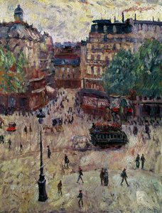 パリの広場、1907 作： Georges Dufrenoy