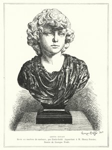 イタリアの建築家・画家ジョットの幼少時の胸像（フランスの彫刻家エミール・ソルディ作 作： Georges Ernest Profit