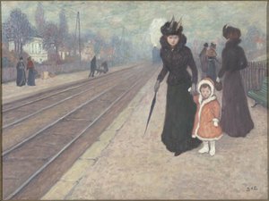 郊外駅、1896-1897。 作： Georges Espagnat de