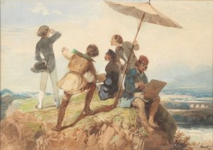 アウトドアペインター。 作： Georges Eugène Huot