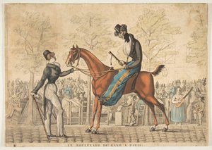 19世紀のパリの大通り。 作： Georges Jacques Gatine