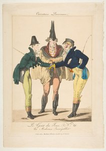 LeGoûtdu Jour、No。21：Les Modernes Incroyables、カリカチュア・パリジエンヌ、ca。 1815年。