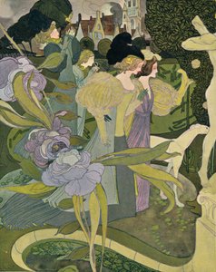 アーミデの庭園、c1888-1898、1898 作： Georges Joseph van Sluijters