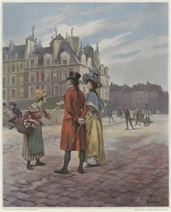 ポンヌフのフラワーセラー 作： Georges Jules Auguste Cain