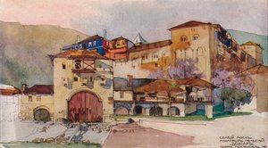 「ドヒアルのギリシャ修道院」、19 世紀 作： Georges Kossiakoff