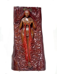 イシス 多色マホガニーの浅浮彫り ジョルジュ・ラコンブ（1868-1916）作 1895年 日曜大工1,11x0,62 m パリ、オルセー美術館 作： Georges Lacombe