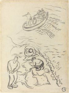 男性が網を空にする「漁師」のための研究 作： Georges Lacombe