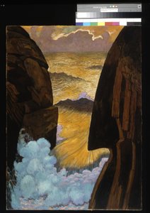 ヴォルホール、緑の波 (キャンバスに卵のテンペラ) 作： Georges Lacombe