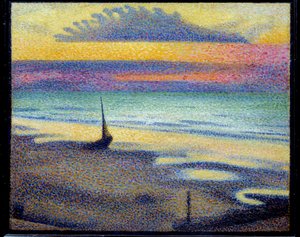 ヘイスト（Knokke-HeistまたはKnokke-Heist、ベルギー）のビーチ。絵画 ジョルジュ・ルメン（1865-1916） Ec.ベル。 作： Georges Lemmen