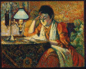 Die Lesende（La Liseuse）。ええと1888 作： Georges Lemmen