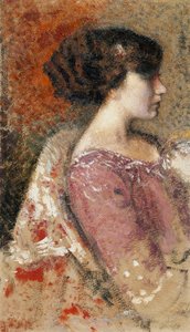 若い女の子の肖像画。 Jeune Filleの肖像-若い女の子の肖像画、 作： Georges Lemmen