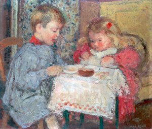 人形ディナーパーティー、1905 作： Georges Lemmen