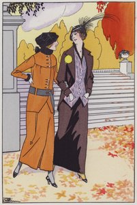 デザイナー、オーガスタ・バーナードによる1920年代の女性ファッション（カラーリトグラフ