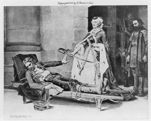 キャサリン2世から提供された剣を拒否したタデウシュコシチュシコ、1883年 作： Georges Louis Poilleux Saint Ange