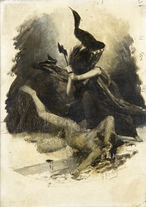 古代の戦闘シーン、1880年頃 作： Georges Marie Rochegrosse