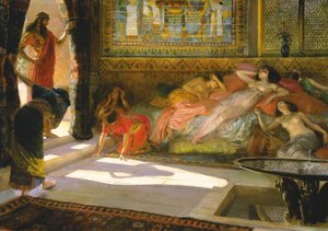 ハーレムに到着したテベス、第18王朝、1890年頃 作： Georges Marie Rochegrosse