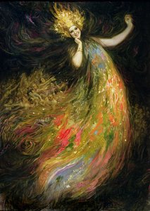 マヤの追求、1924 作： Georges Marie Rochegrosse
